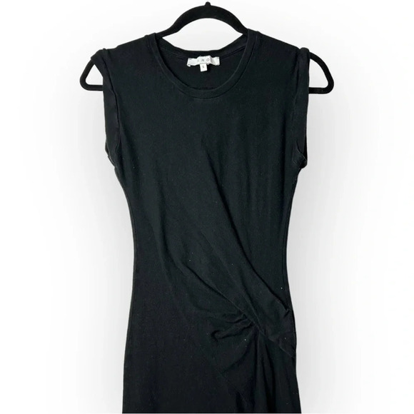 IRO Cotton Sleeveless Ruched Maxi Dress in Black - Picture 3 of 7